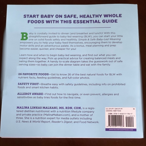 Simple & Safe Baby-Led Weaning New Never Used Book - Picture 2 of 2